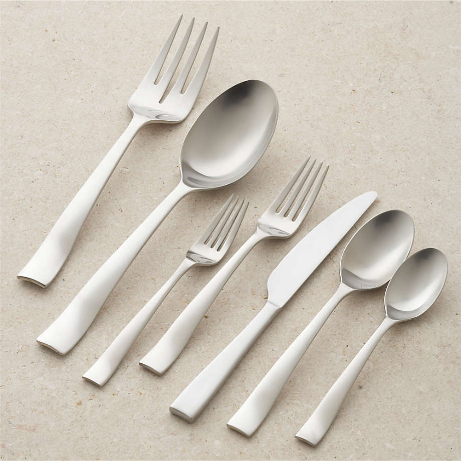 Kenton Black 20-Piece Flatware Set + Reviews | Crate & Barrel