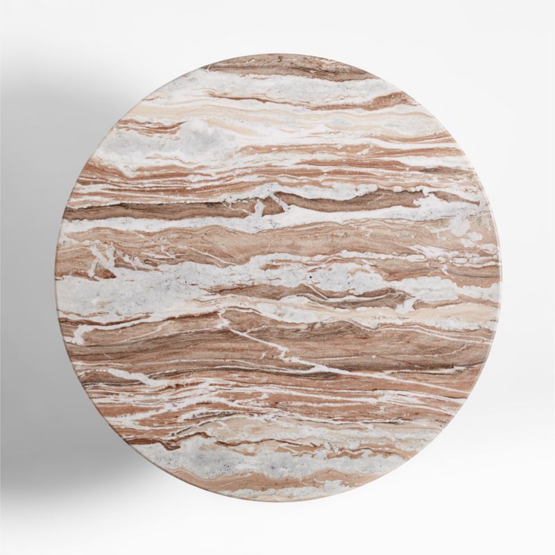 Homage Marble and White Oak Wood 44" Round Coffee Table - image 7 of 14