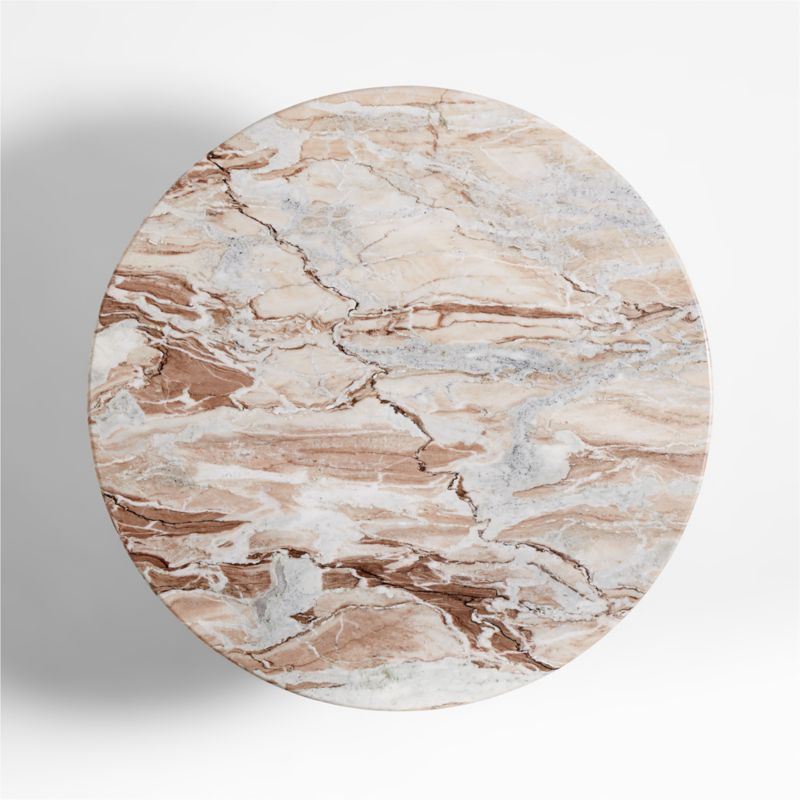 Homage Marble and White Oak Wood 44" Round Coffee Table - image 10 of 14