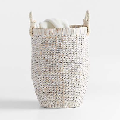 Homespun Wicker Tall Floor Kids Hamper by Leanne Ford