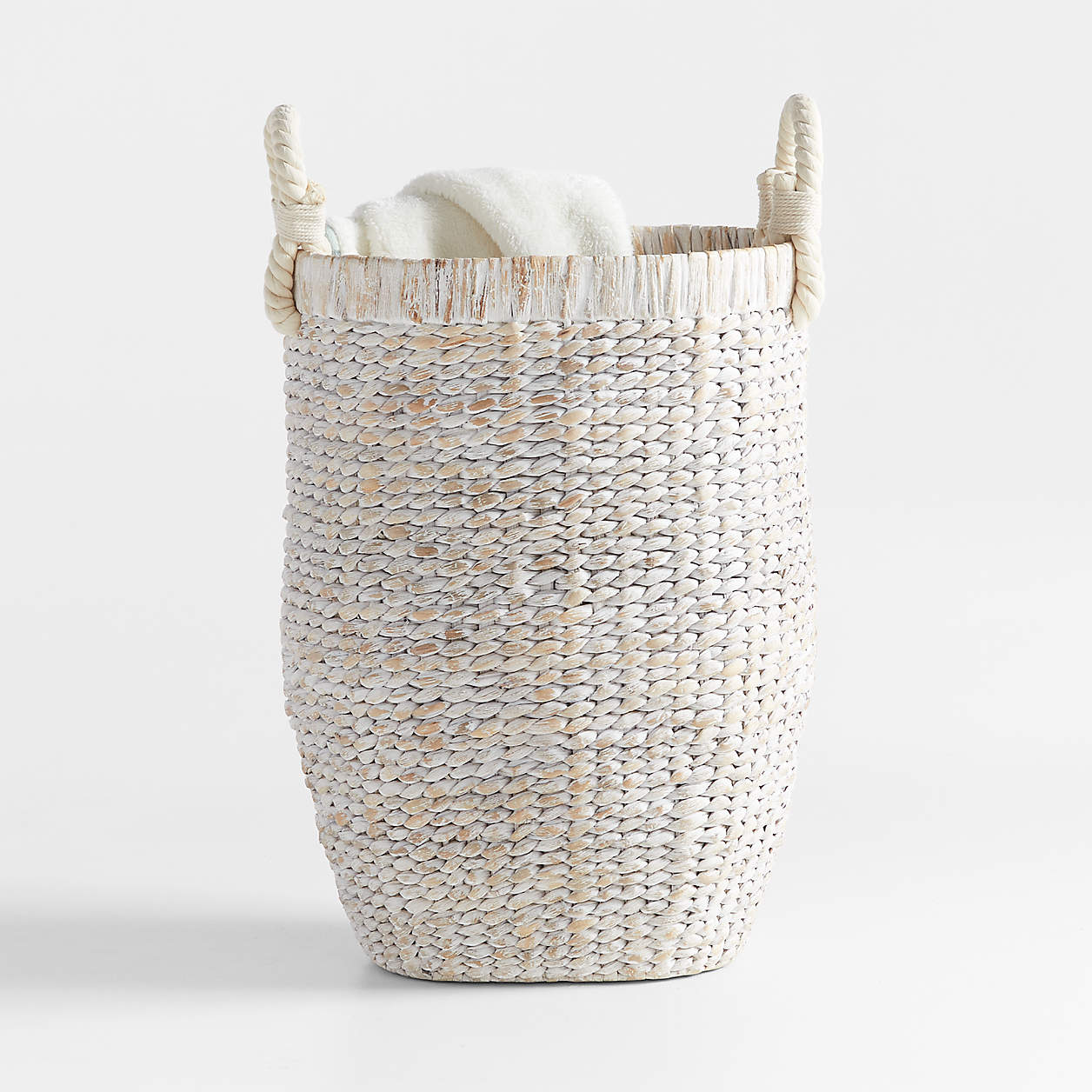 Homespun Wicker Tall Floor Hamper by Leanne Ford