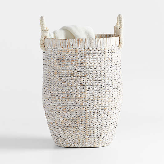 Homespun Wicker Tall Floor Kids Hamper by Leanne Ford