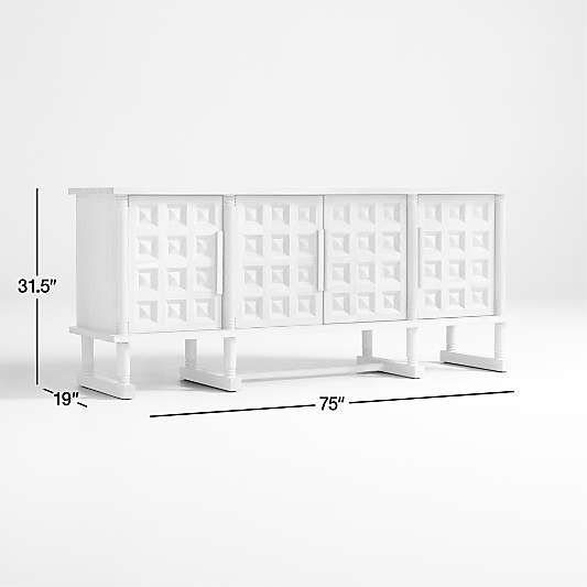 Honore 75" Oak Wood Media Console by Athena Calderone