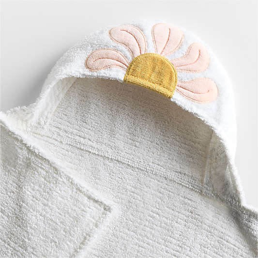 Flower 100% Organic Cotton Hooded Baby Towel