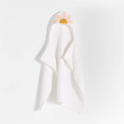 Flower 100% Organic Cotton Hooded Baby Towel