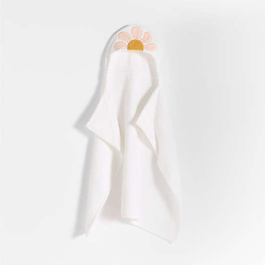 Flower 100% Organic Cotton Hooded Baby Towel