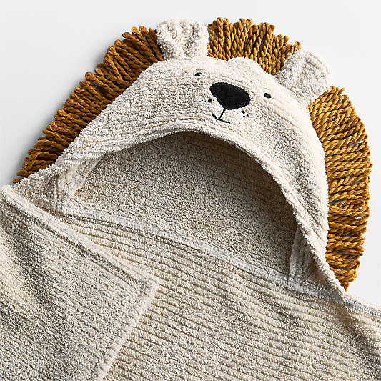 Lion 100% Organic Cotton Hooded Baby Towel