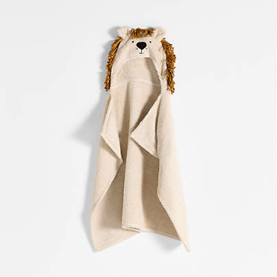 Lion 100% Organic Cotton Hooded Baby Towel