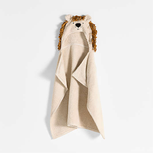 Lion 100% Organic Cotton Hooded Baby Towel