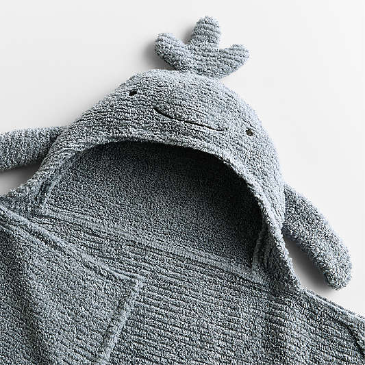 Whale 100% Organic Cotton Hooded Baby Towel