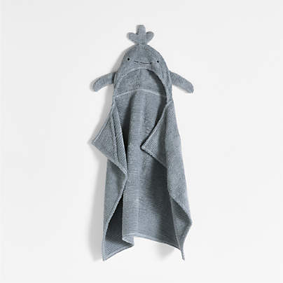 Whale Organic Cotton Hooded Baby Towel