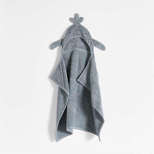 Whale 100% Organic Cotton Hooded Baby Towel