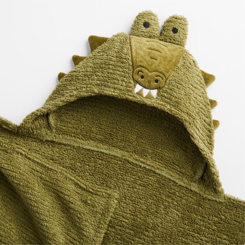 Crocodile Organic Cotton Hooded Kids Towel - image 4 of 6