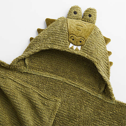 Crocodile 100% Organic Cotton Hooded Kids Towel