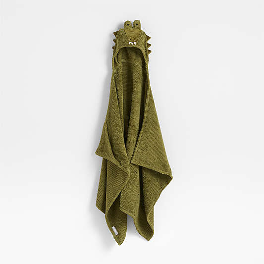 Crocodile Organic Cotton Hooded Kids Towel