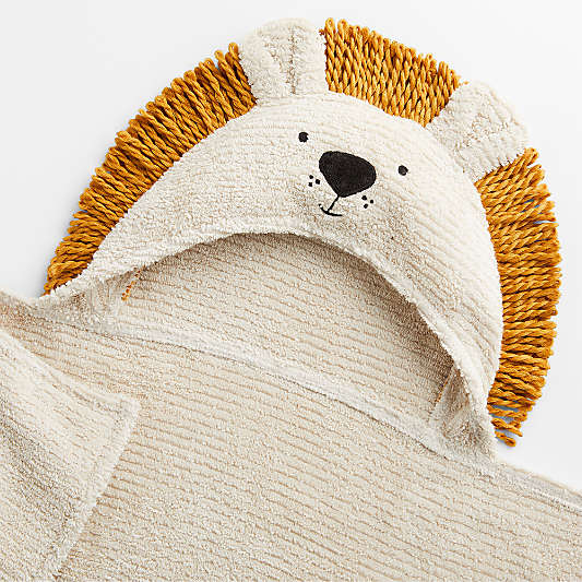Lion 100% Organic Cotton Hooded Kids Towel