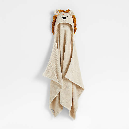 Lion Organic Cotton Hooded Kids Towel