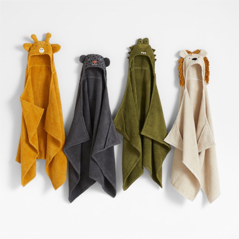 Crocodile Organic Cotton Hooded Kids Towel - image 1 of 6