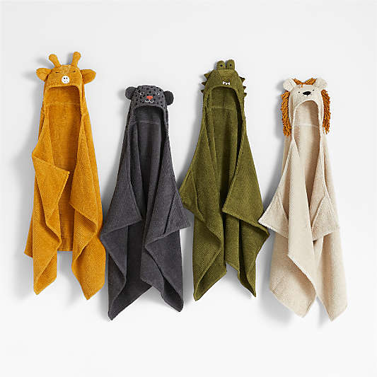Panther 100% Organic Cotton Hooded Kids Towel