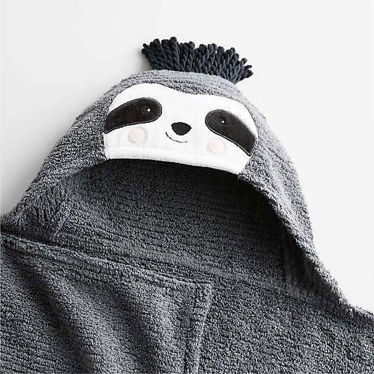 Sloth 100% Organic Cotton Hooded Kids Towel