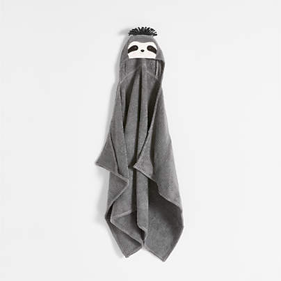 Sloth 100% Organic Cotton Hooded Kids Towel