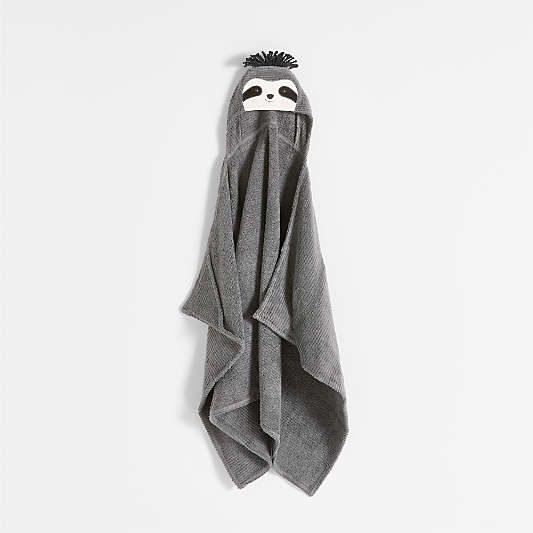 Sloth Organic Cotton Hooded Kids Towel