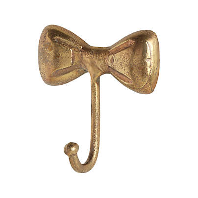 Little Bow Gold Metal Wall Hook, Set of 3