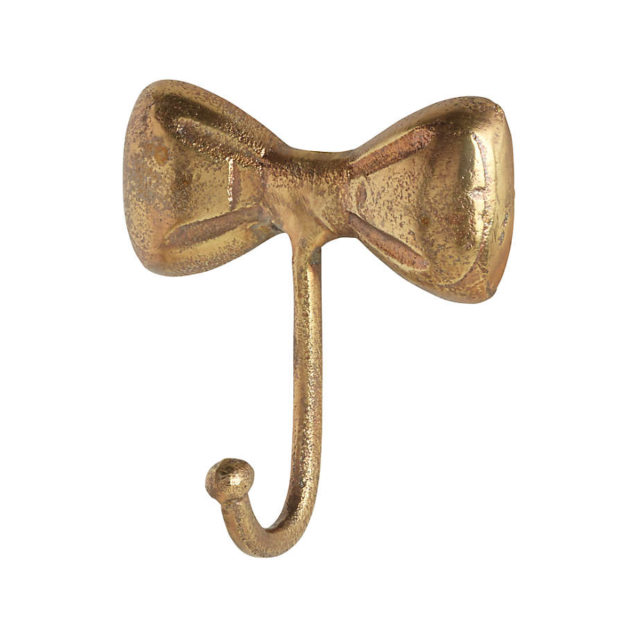 Round coat hook in solid brass - Wall coat hook 6 hooks gold