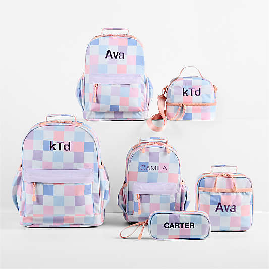 Cotton Candy Hopscotch Small Kids Backpack with Side Pockets