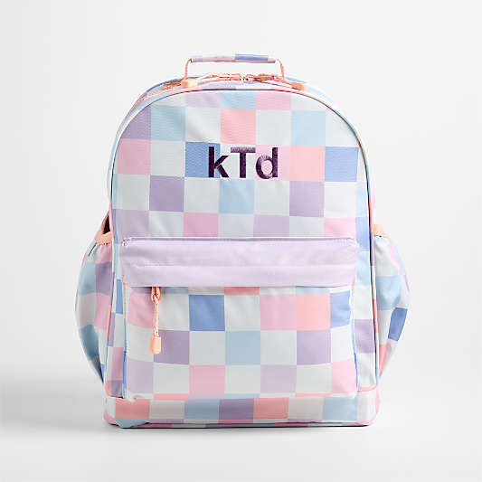 Cotton Candy Hopscotch Large Kids Backpack with Side Pockets
