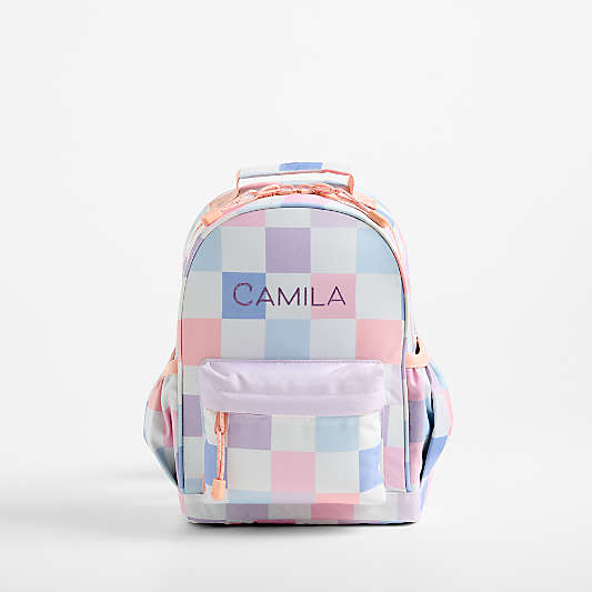 Cotton Candy Hopscotch Small Kids Backpack with Side Pockets