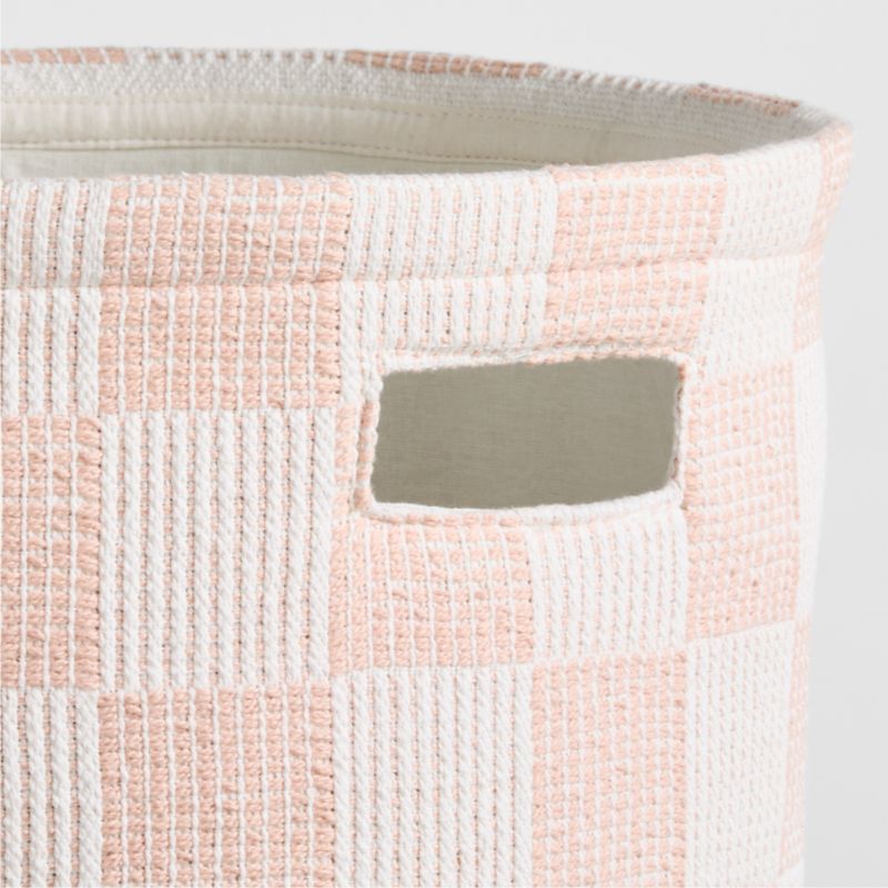 Hopscotch Elegant Pink and Classic Mauve Checkerboard Large Floor Storage Bin - image 5 of 7