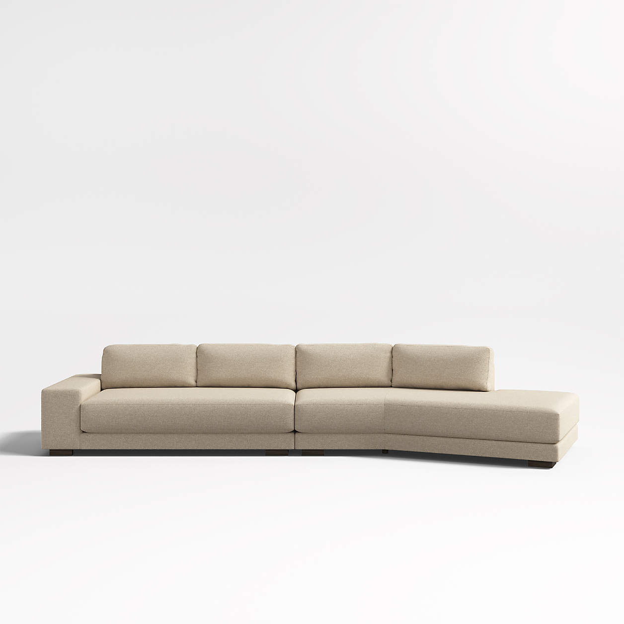 Horizon 2-Piece Sectional Sofa with Right-Arm Angled Chaise | Crate ...