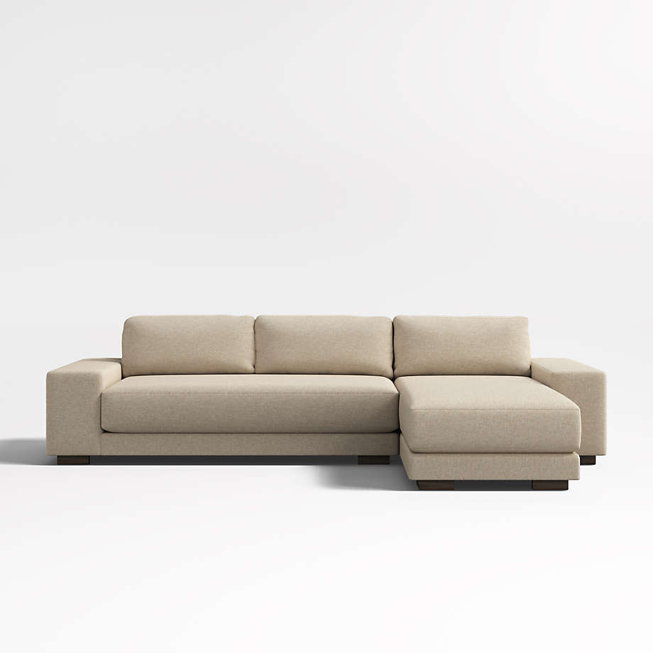 Horizon 2Piece Sectional Sofa with RightArm Chaise Crate & Barrel