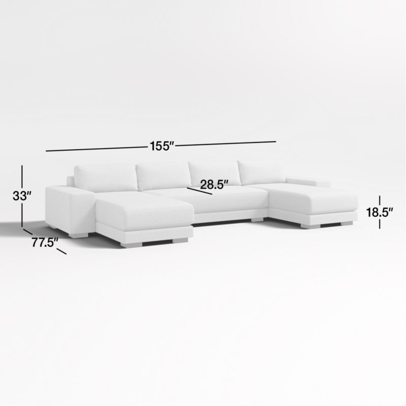 View Horizon 3-Piece Double Chaise Sectional - image 3 of 11