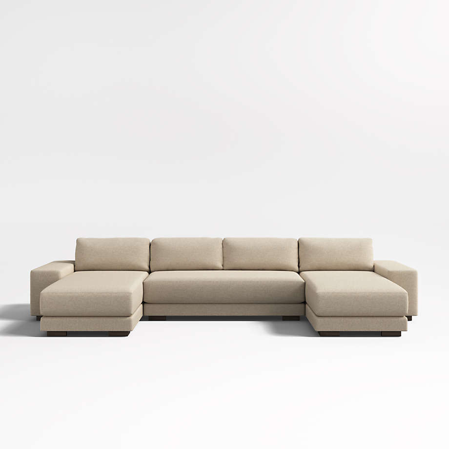 Horizon 3Piece Double Chaise Sectional + Reviews Crate & Barrel