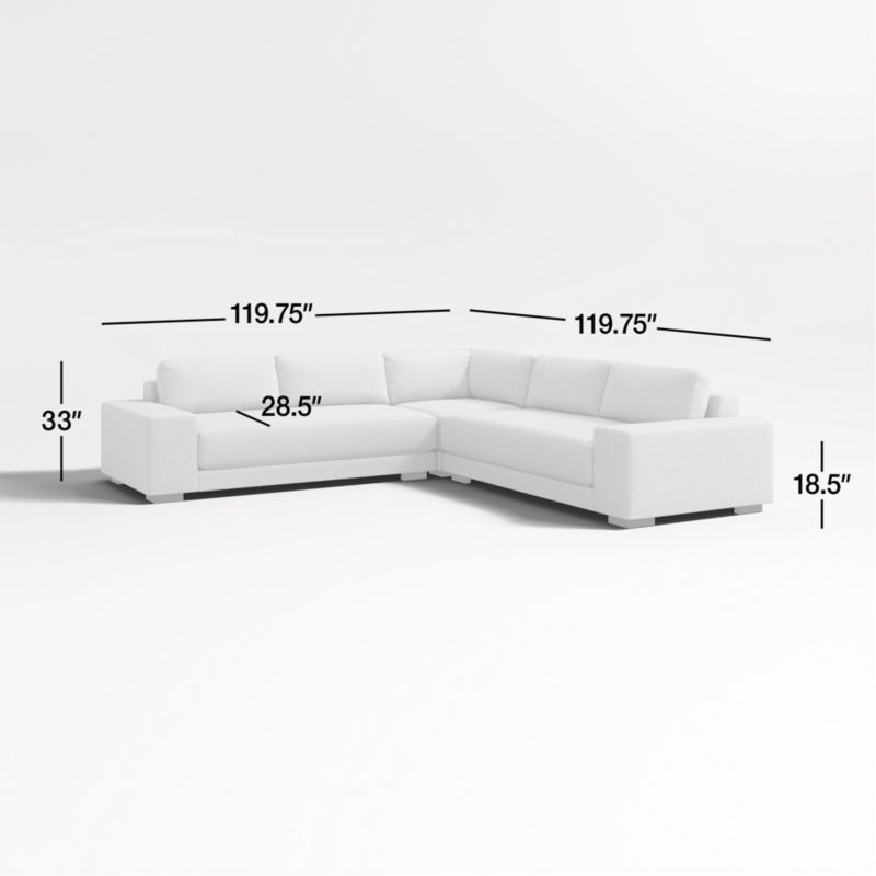 View Horizon 3-Piece L-Shaped Sectional Sofa - image 3 of 14