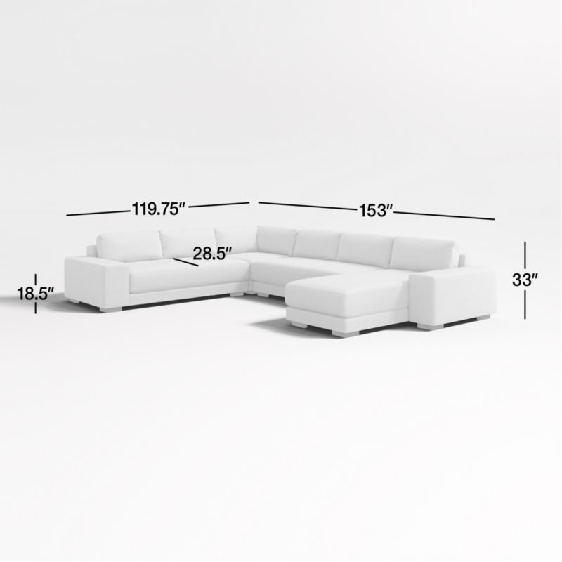 View Horizon 4-Piece L-Shaped Sectional Sofa with Right-Arm Chaise - image 3 of 13