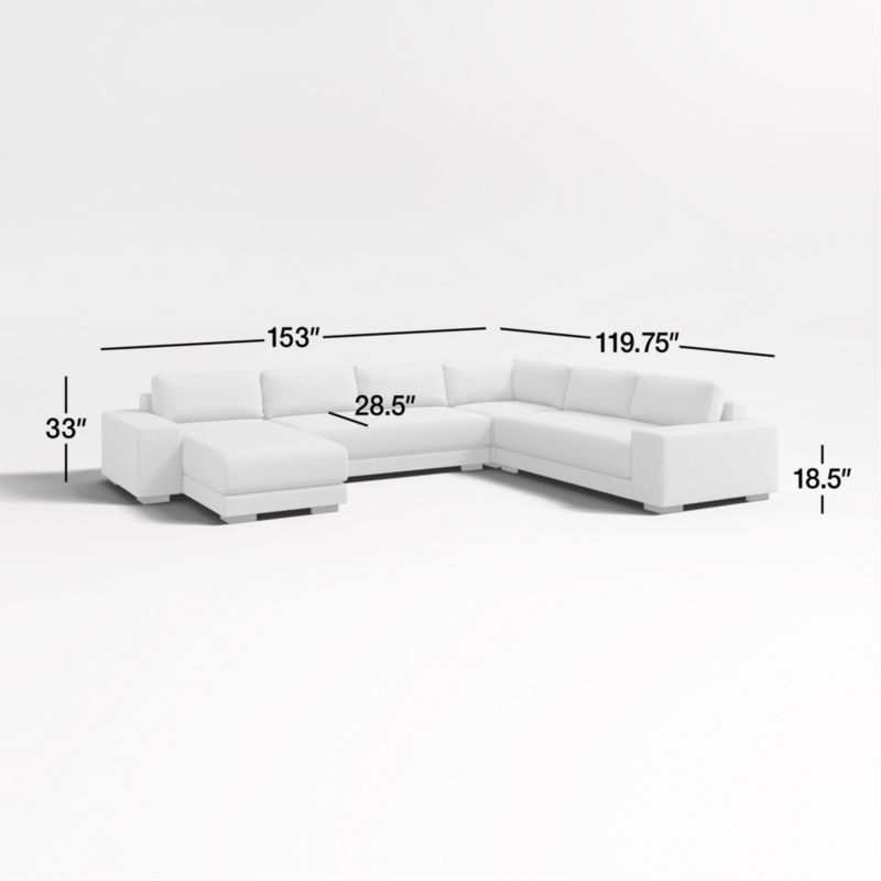 View Horizon 4-Piece L-Shaped Sectional Sofa with Left-Arm Chaise - image 3 of 11