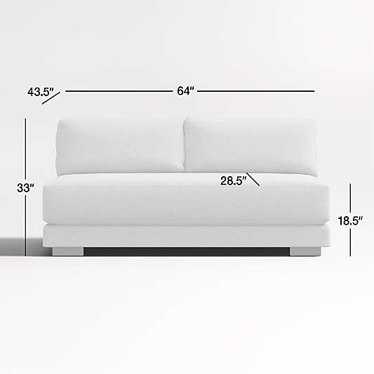 Horizon Armless Sofa Sectional Piece