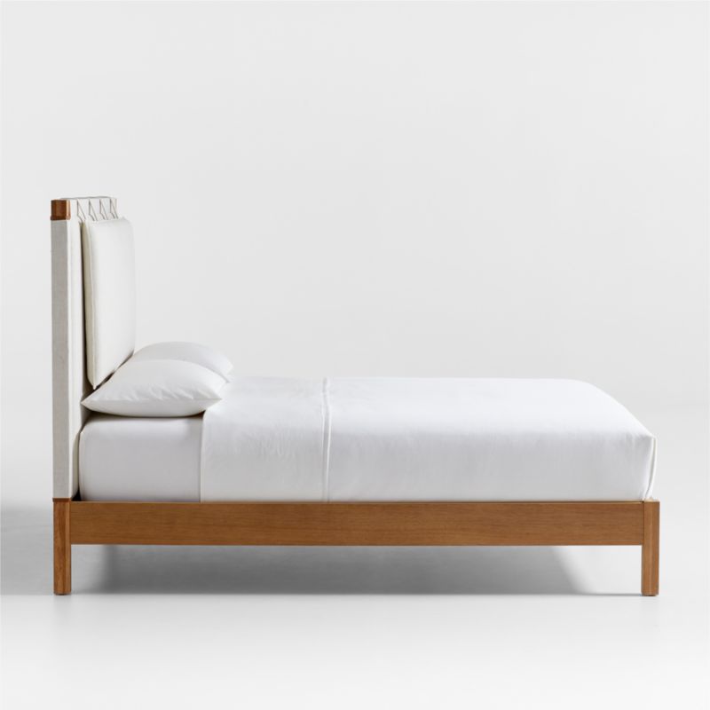 Shinola Hotel Bed with Headboard Cushion | Crate & Barrel