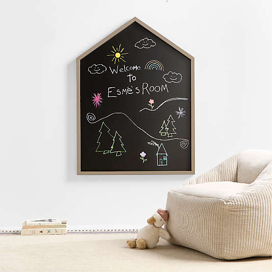 House Shape Wall Mounted Kids Chalkboard
