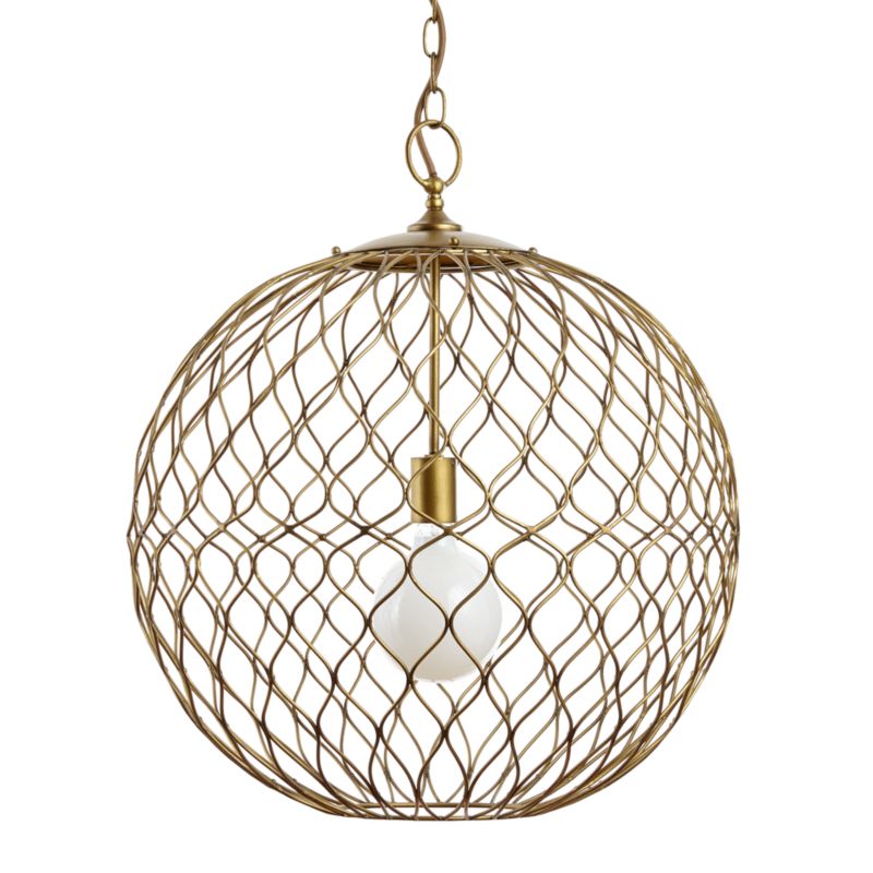 Hoyne 21.5" Brass Pendant Light