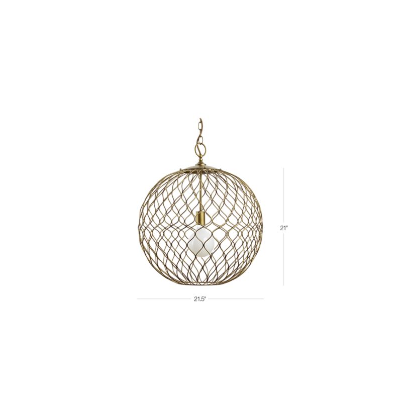 Hoyne 21.5" Brass Pendant Light