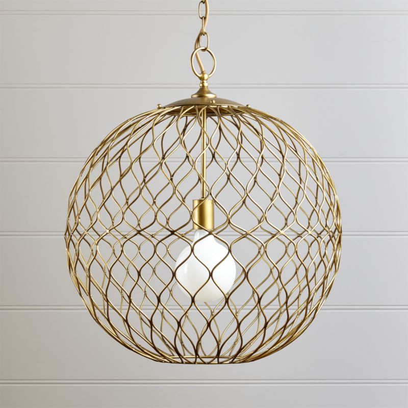 Hoyne 21.5" Brass Pendant Light