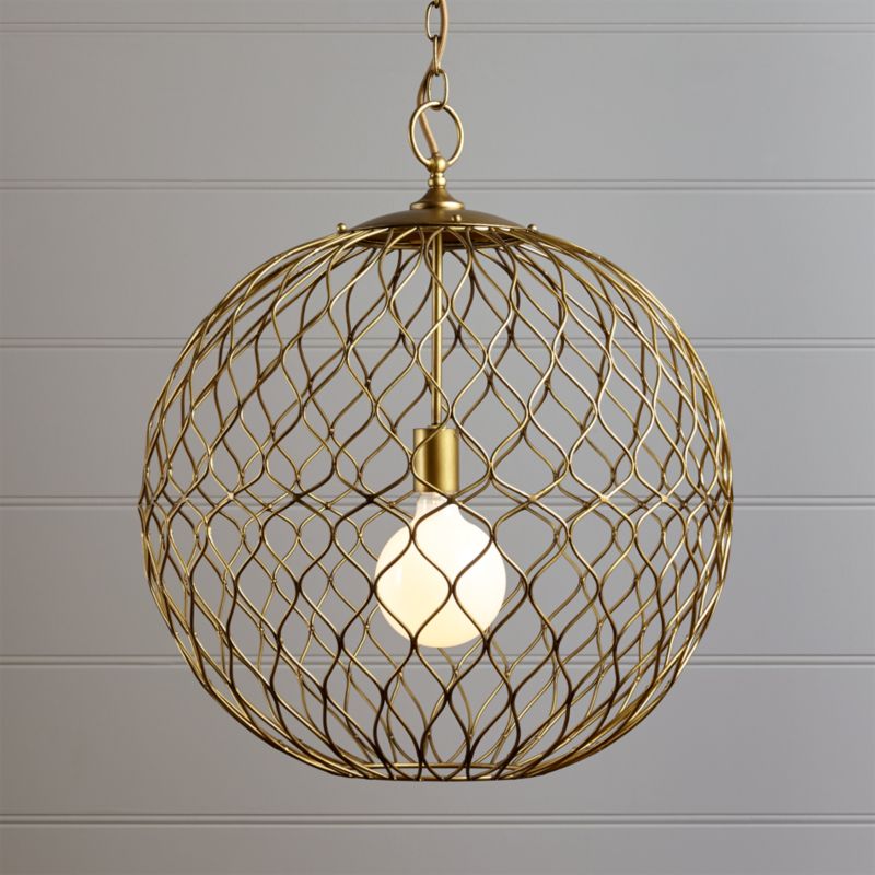 Hoyne 21.5" Brass Pendant Light