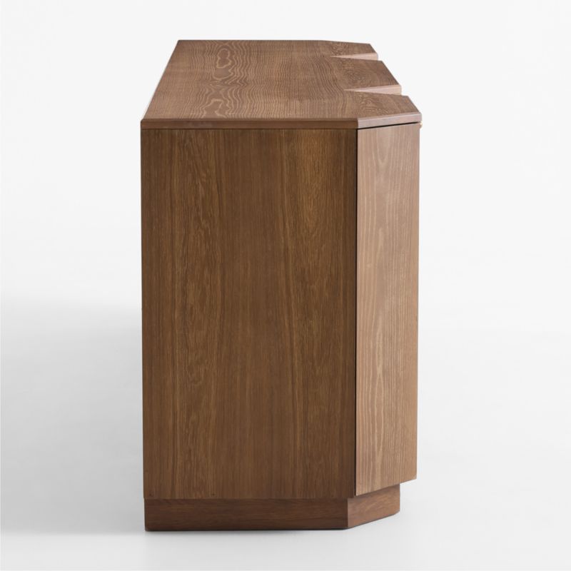 Harbury 80" Brown Oak Wood Storage Media Console - image 3 of 7
