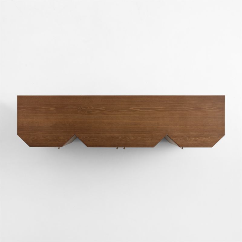 Harbury 80" Brown Oak Wood Storage Media Console - image 5 of 7