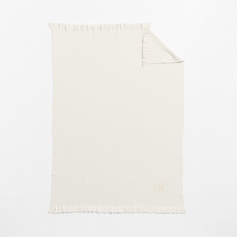 Heirloom 70"x55" Merino Wool Arctic Ivory Throw Blanket - image 1 of 6