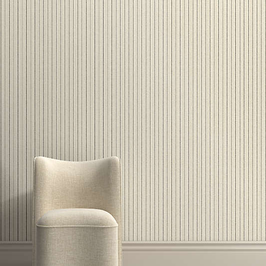 Heritage Charcoal Stripe Wallpaper